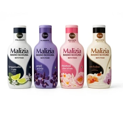 Pachet promo 4 X Spumant Baie Malizia Bergamotto , Iris , Flori de lotus si Orhideea 1L 